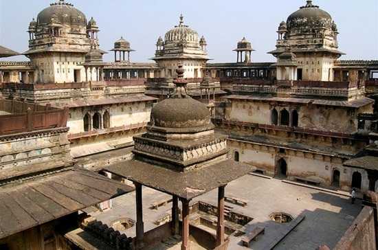 Chhatris (cenotaphs) along Betwa River in Orchha Bundelkhand